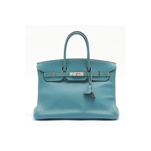 Hermès Blue Jean Togo Leather Birkin 35 PHW 6H1028 - Picture 1 of 12